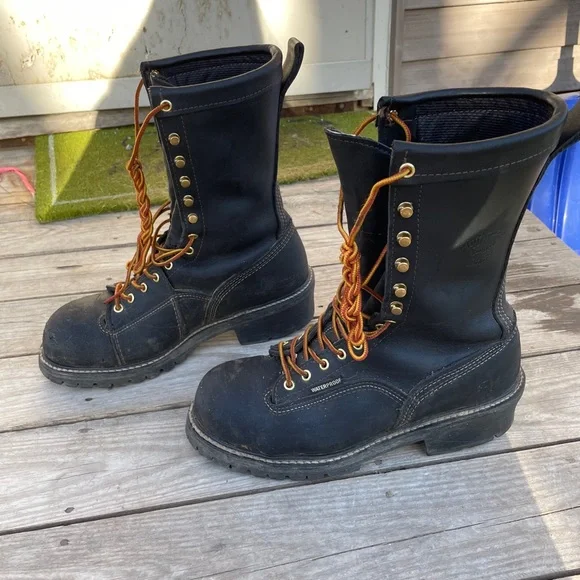 Mens Hoffmans Leather 10” CT Dri-Line Work Boots 10 main image 3